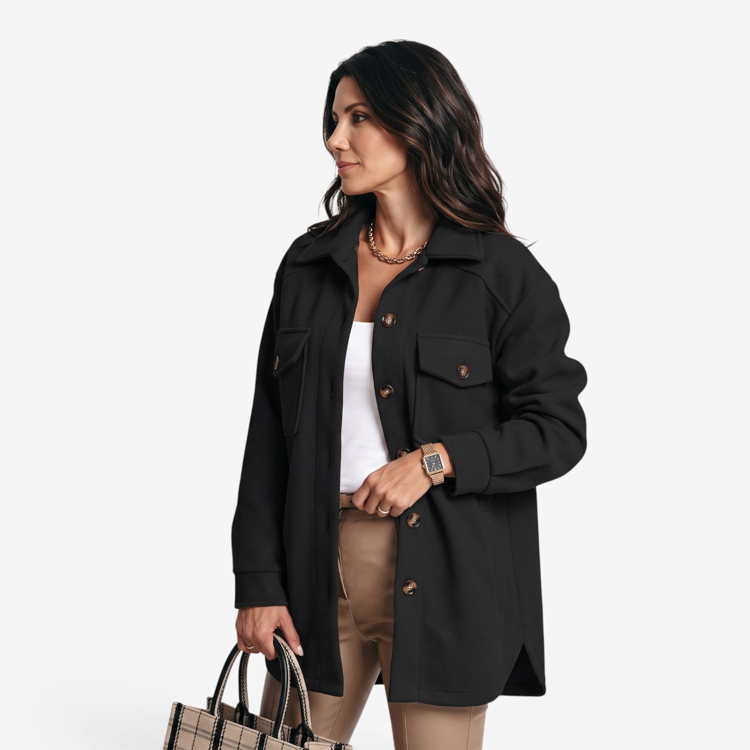 Chaqueta Casual con Botones para Mujer