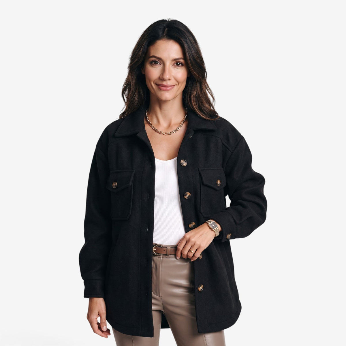 Chaqueta Casual con Botones para Mujer
