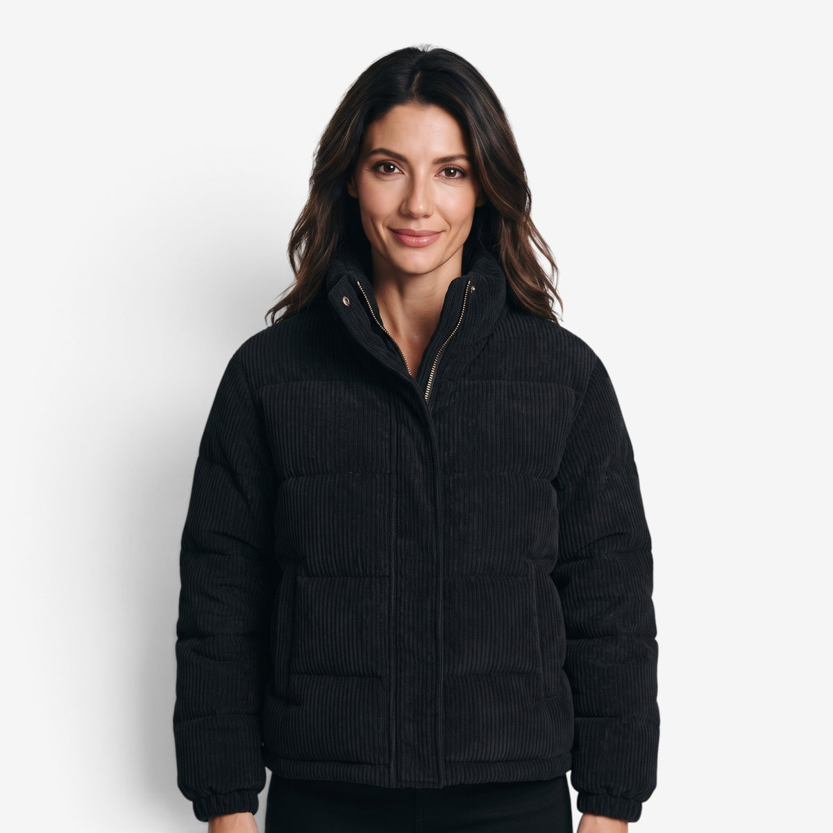 Chaqueta Acolchada de Pana para Mujer