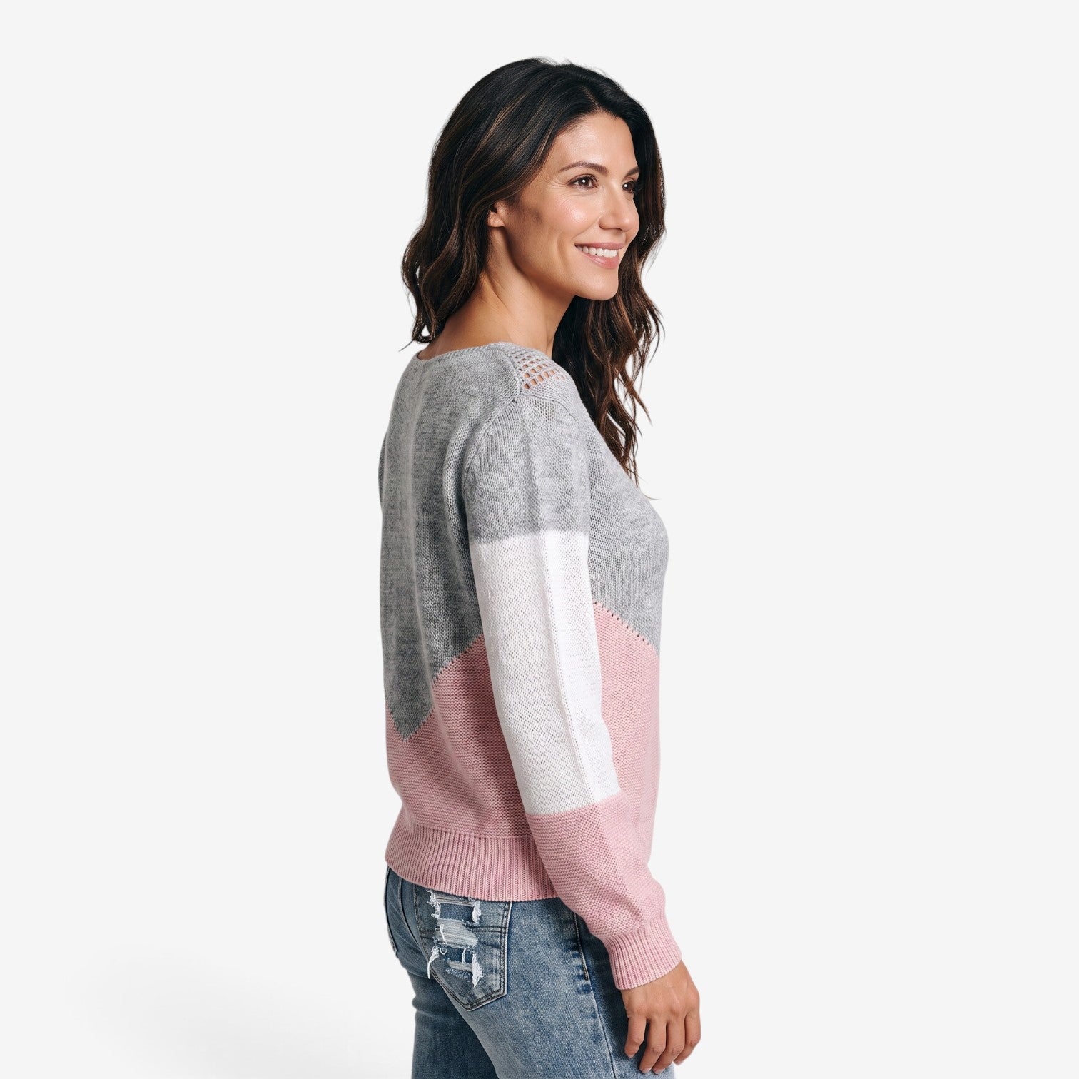 Jersey de Punto con Diseño Geométrico para Mujer