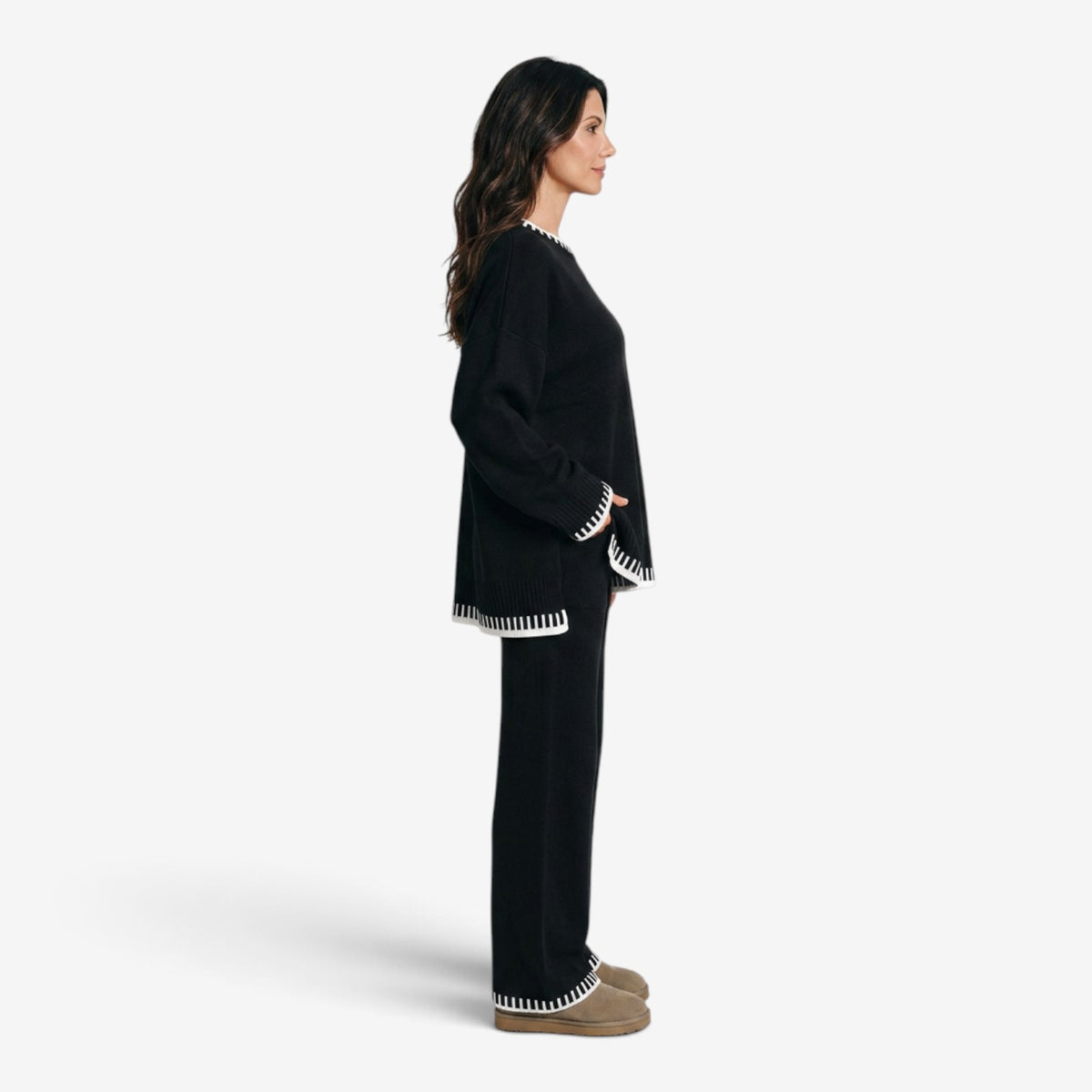 Conjunto de Punto de Dos Piezas para Mujer