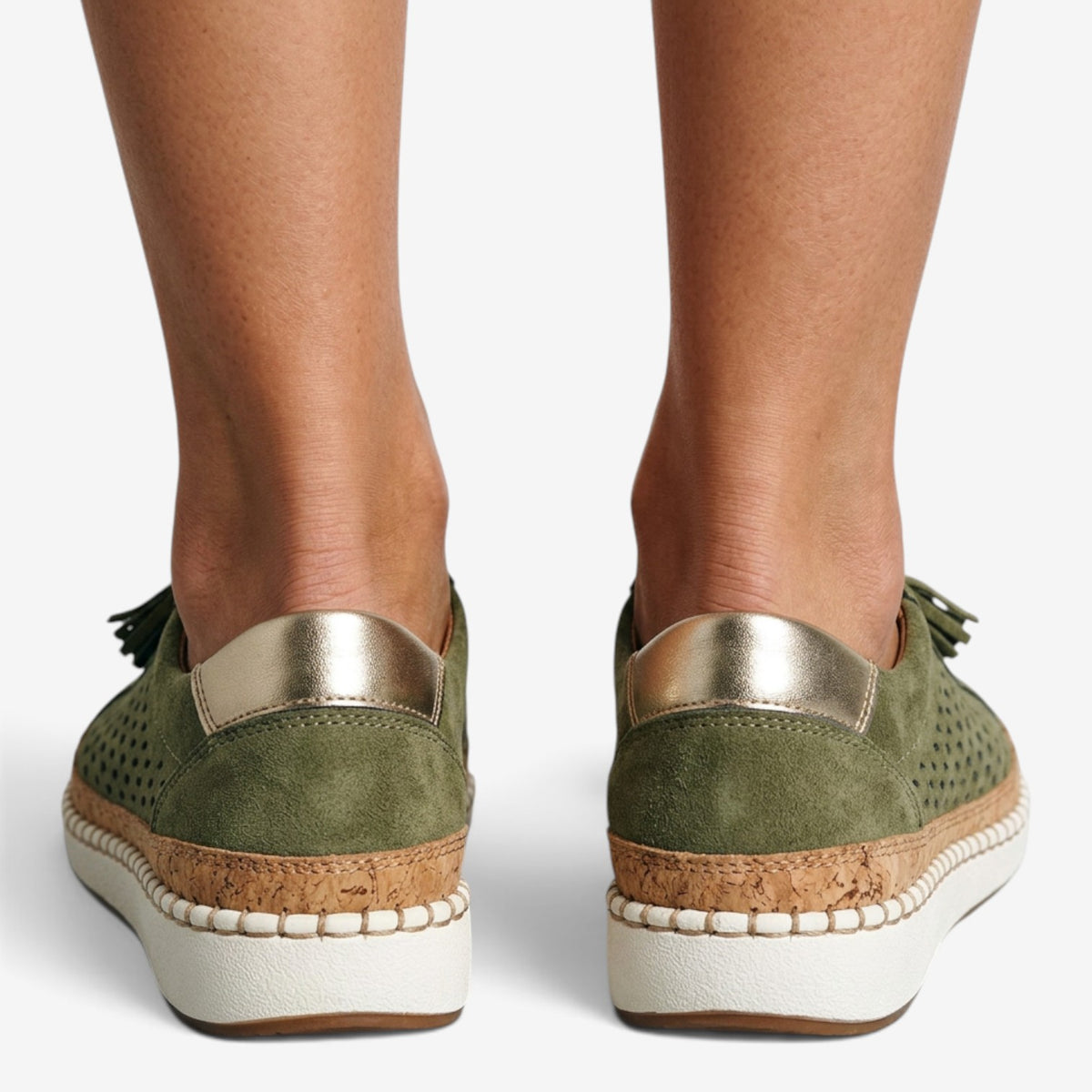 Mocasines Perforados con Borlas para Mujer
