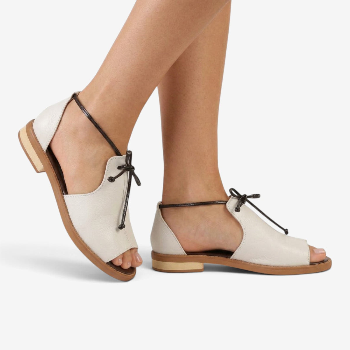 Sandalias Abiertas con Cordones para Mujer