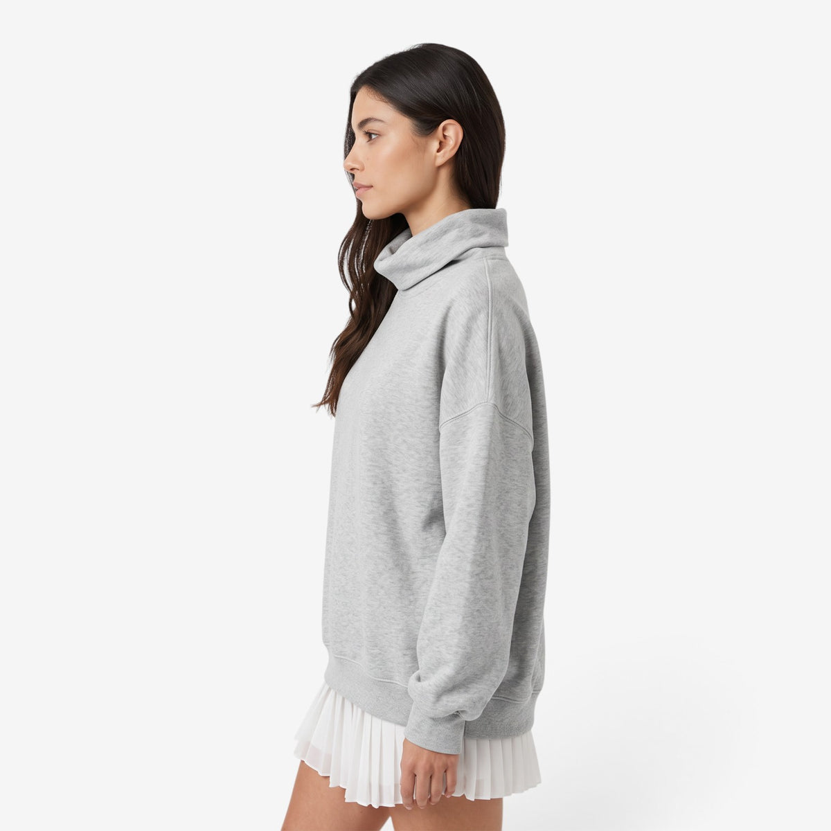 Sudadera Oversize con Cuello Alto para Mujer