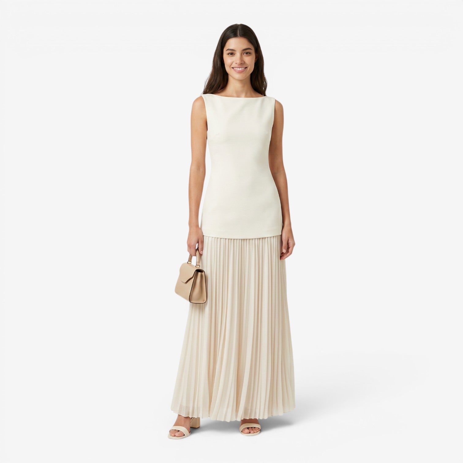 Vestido Ajustado de Punto sin Mangas para Mujer
