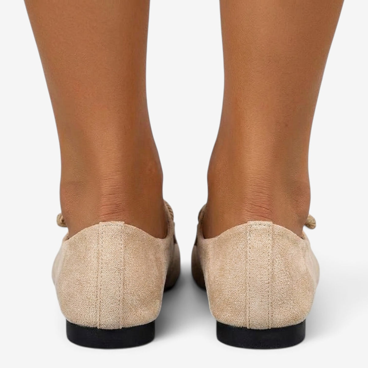 Zapatos Planos de Ante con Cordones para Mujer