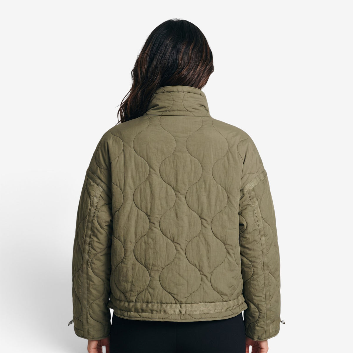 Chaqueta Acolchada con Cuello Alto para Mujer