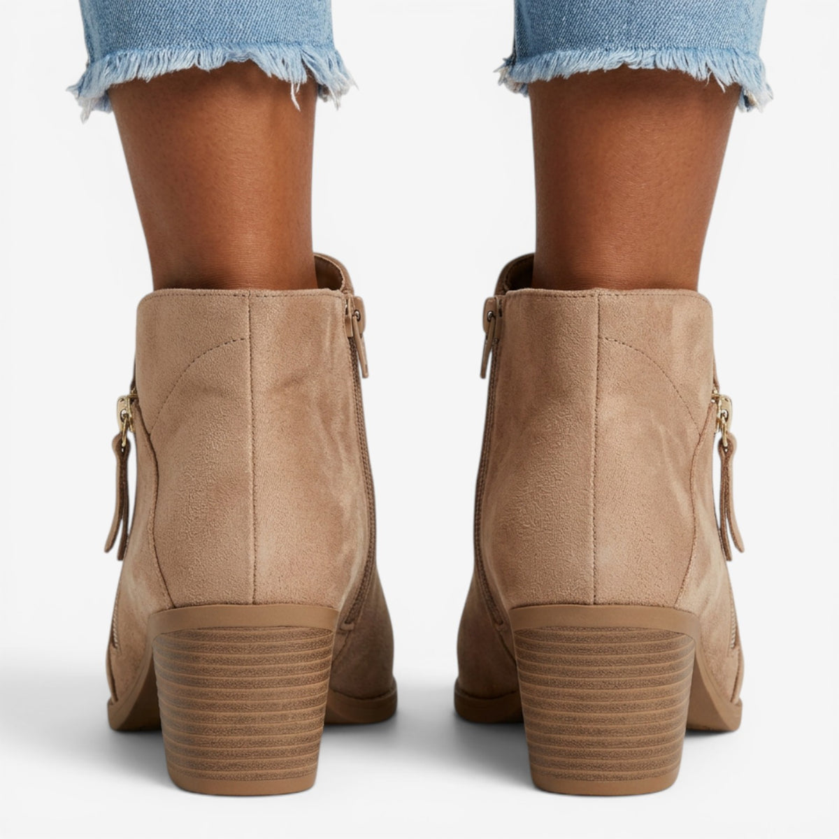 Botines de Ante con Cuña para Mujer