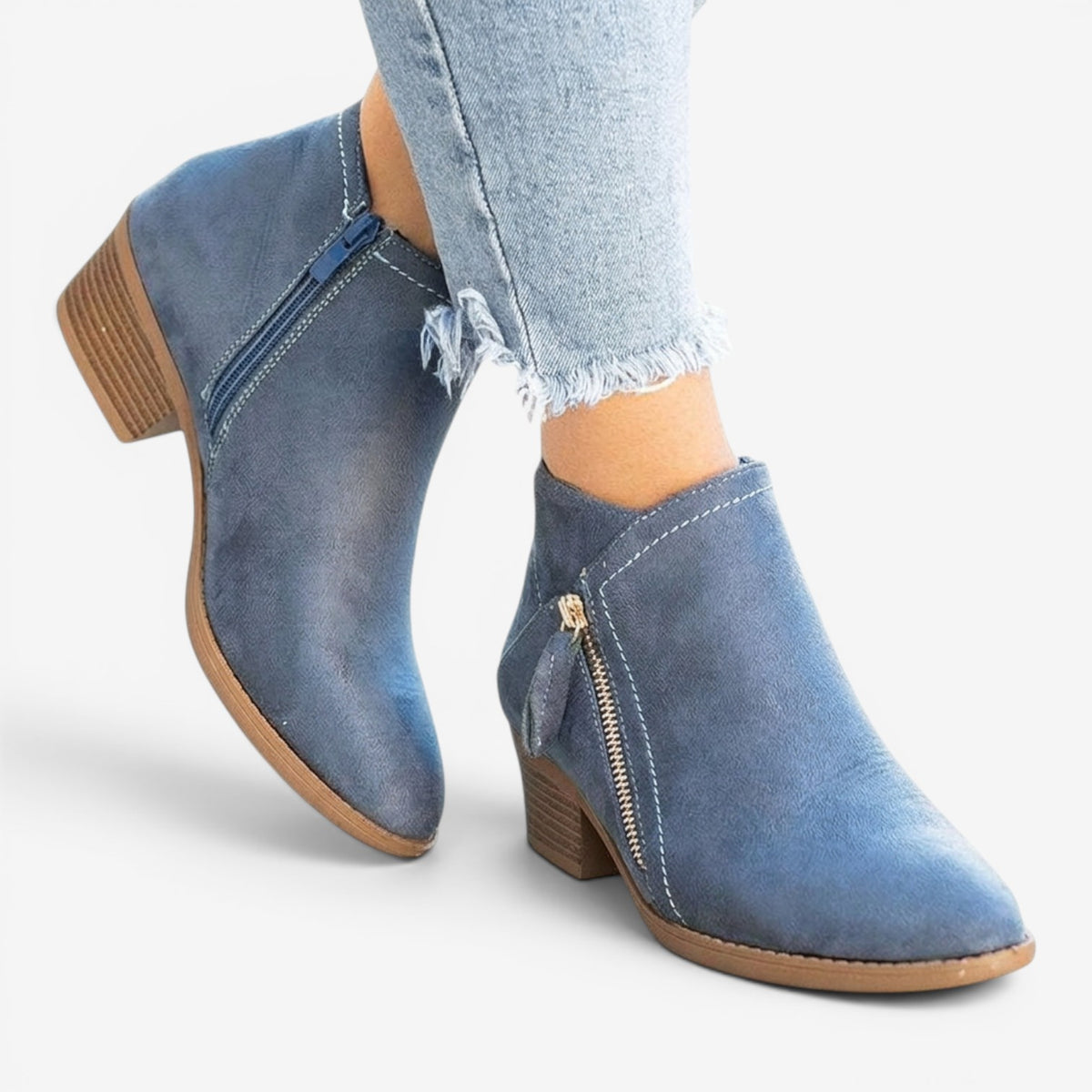 Botines de Ante con Cuña para Mujer