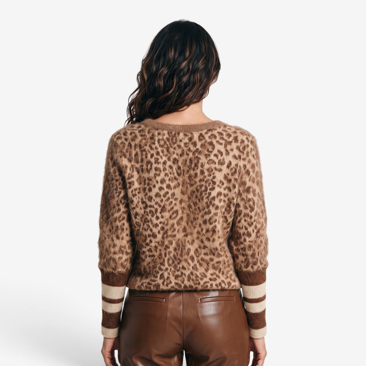 Jersey de Punto con Estampado Leopardo para Mujer