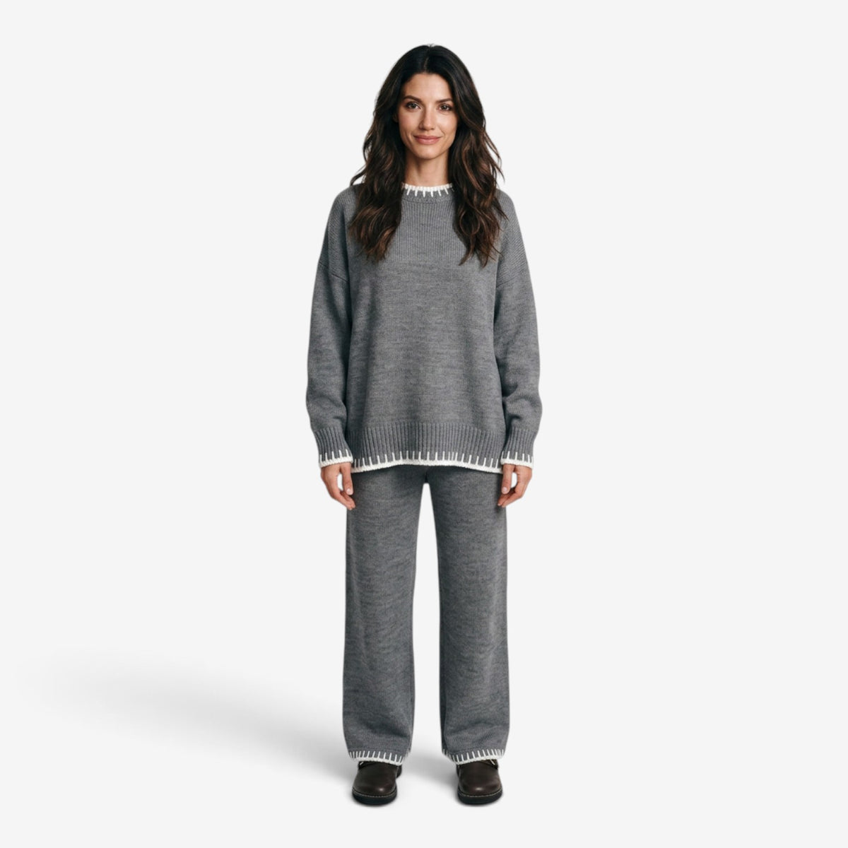 Conjunto de Punto de Dos Piezas para Mujer