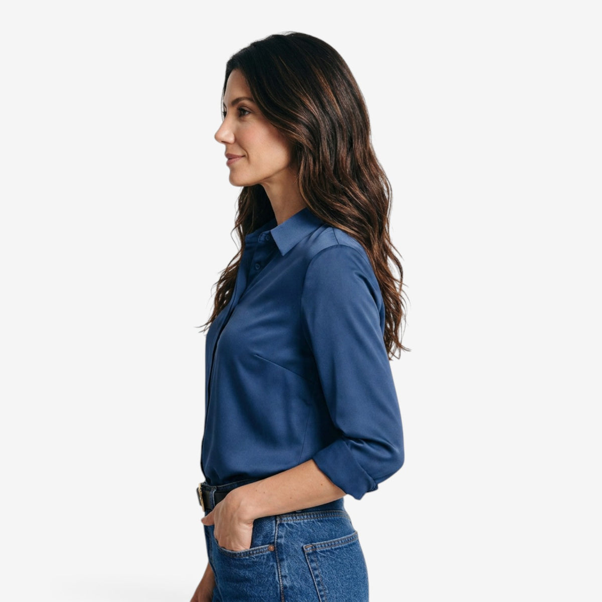Camisa Clásica de Manga Larga para Mujer