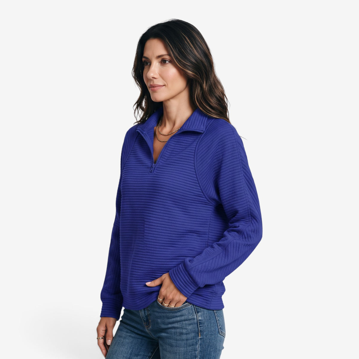 Sudadera con Cuello Alto y Cremallera