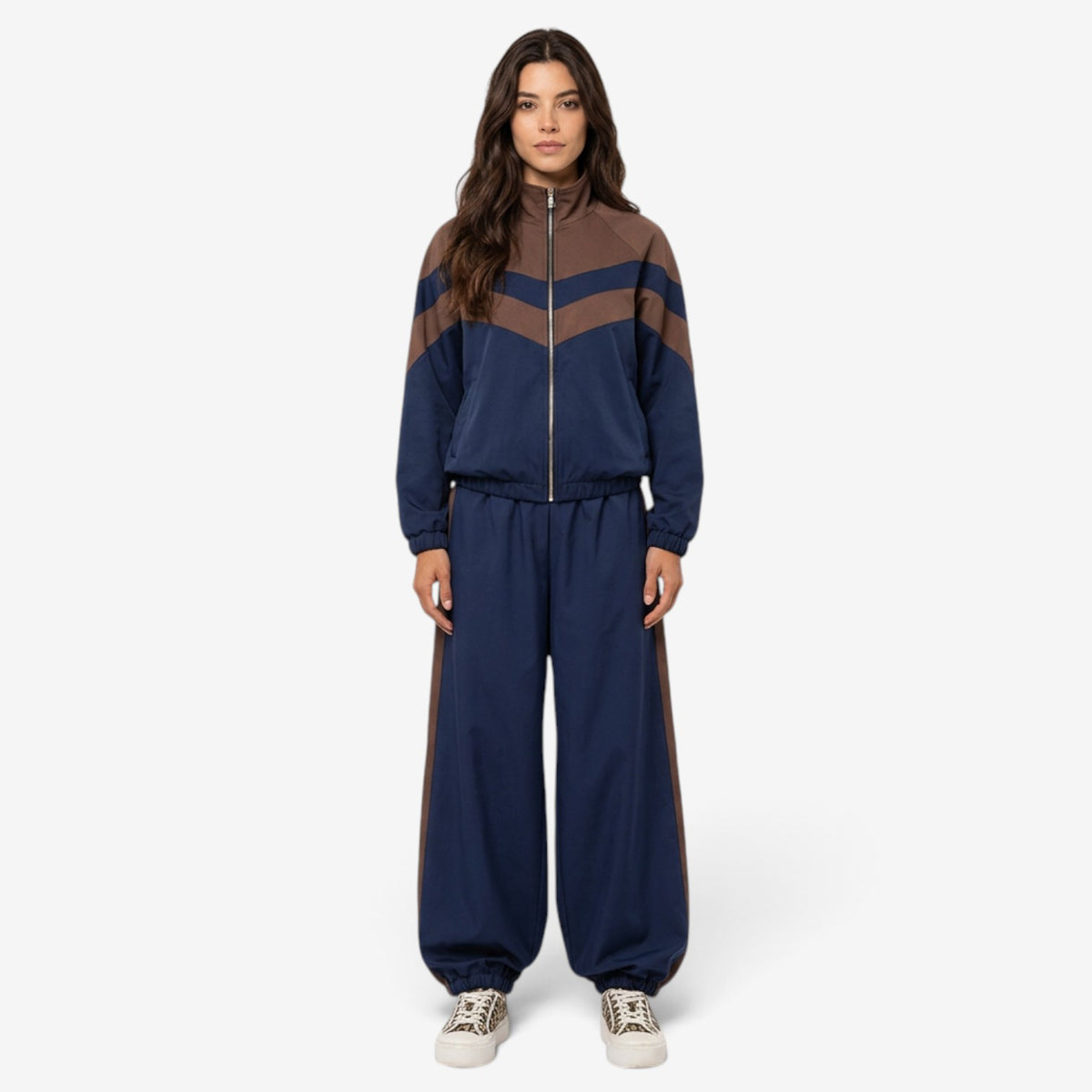 Conjunto Deportivo de Dos Piezas con Cremallera para Mujer