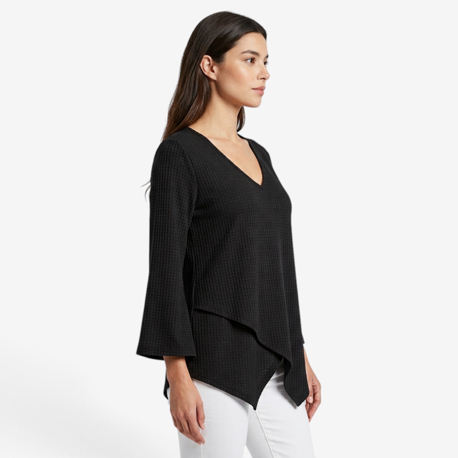Top Asimétrico con Textura Gofrada para Mujer