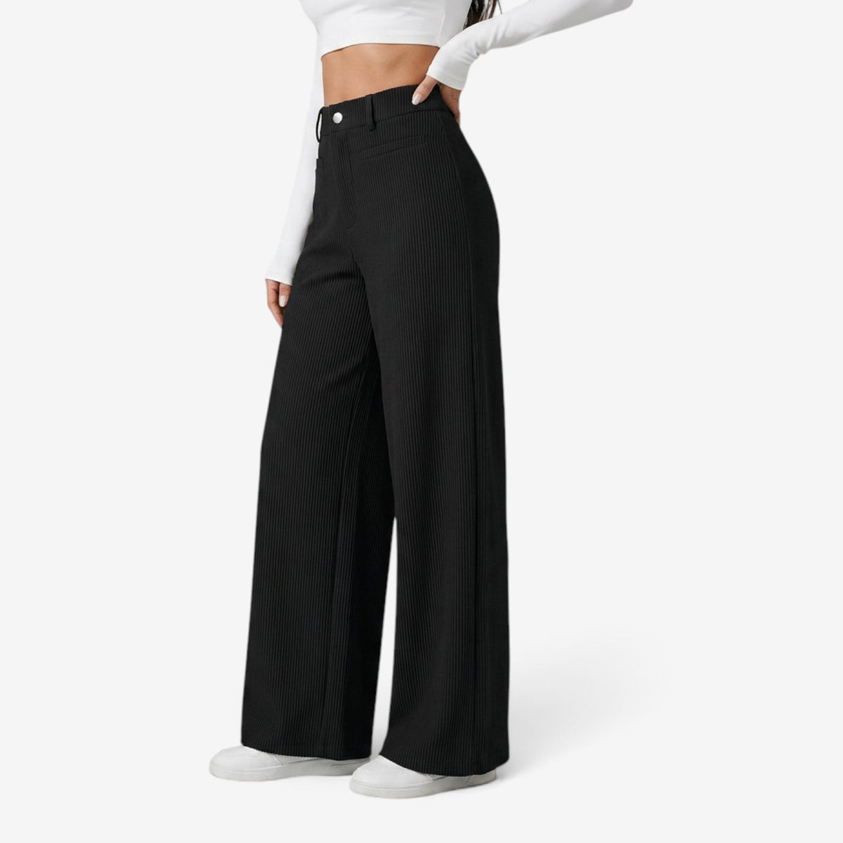 Pantalón Palazzo de Cintura Alta para Mujer