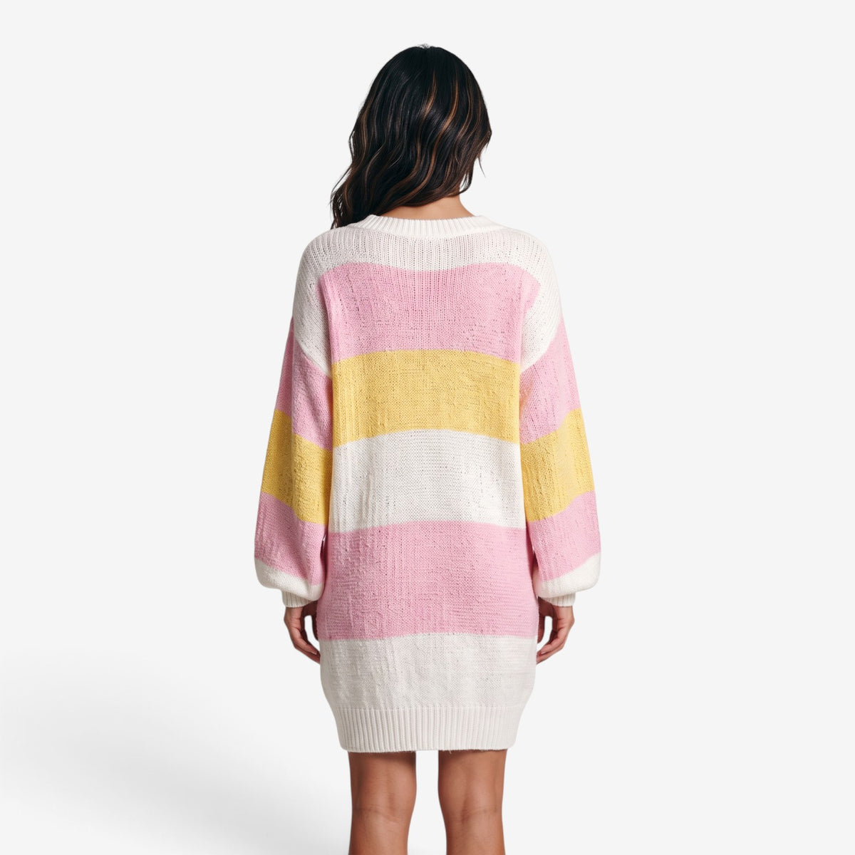 Vestido Jersey de Punto a Rayas para Mujer