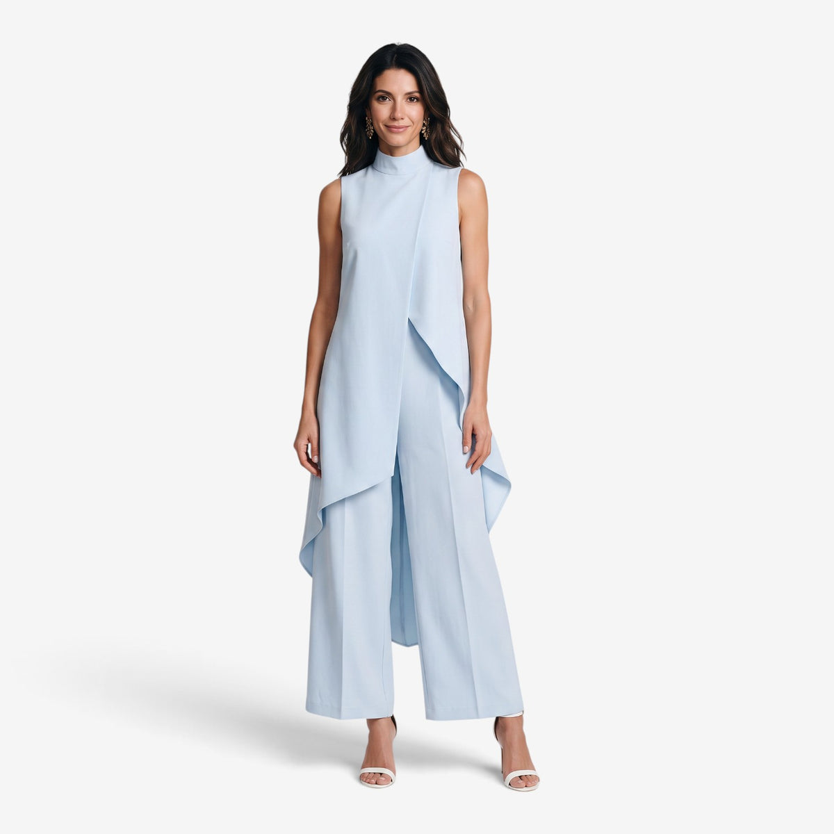 Conjunto Asimétrico con Pantalón Palazzo para Mujer