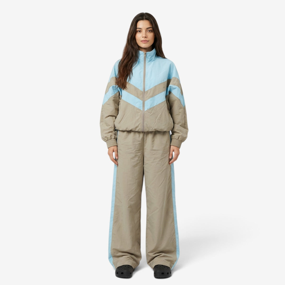 Conjunto Deportivo de Dos Piezas con Cremallera para Mujer