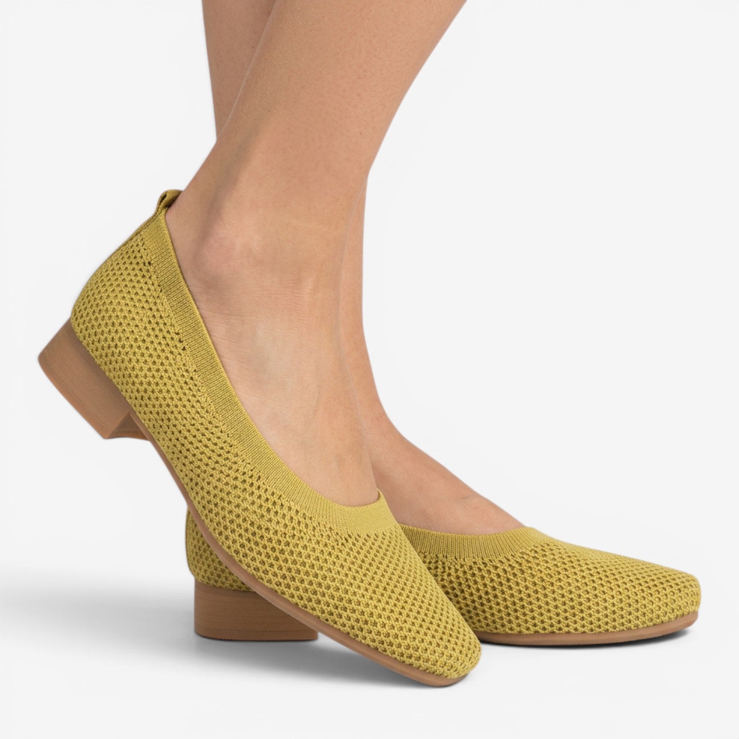 Mocasines de Malla con Punta Cuadrada para Mujer