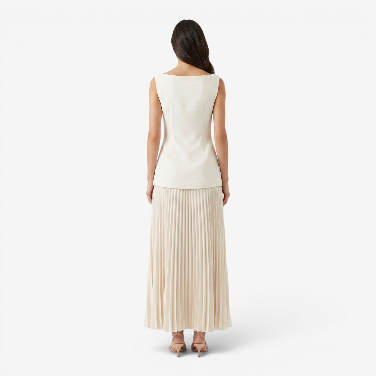 Vestido Ajustado de Punto sin Mangas para Mujer