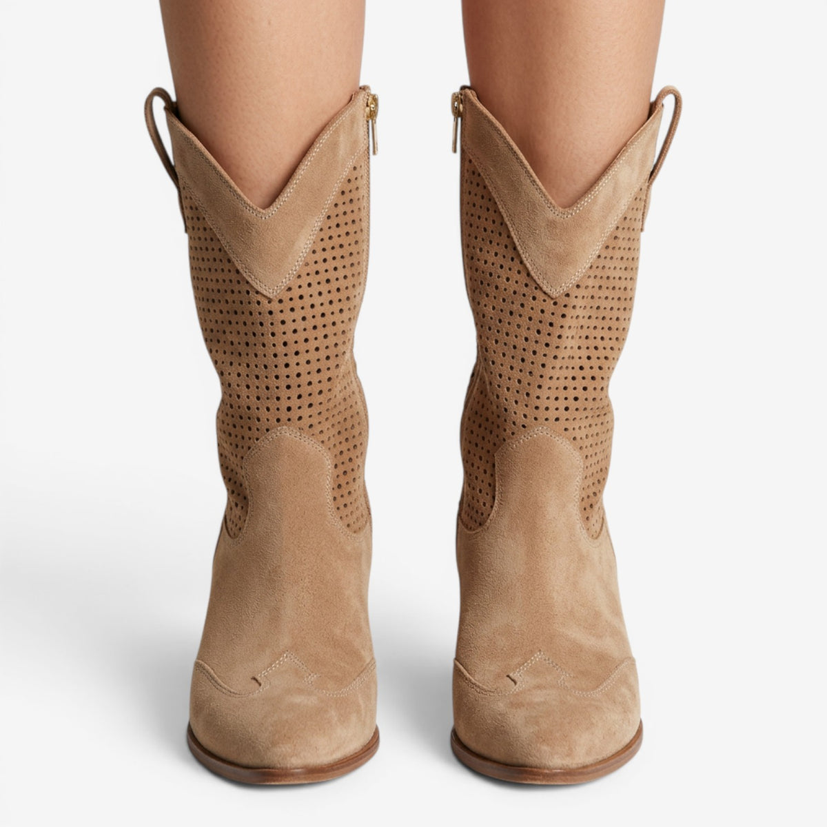 Botines de Ante con Tacón Medio