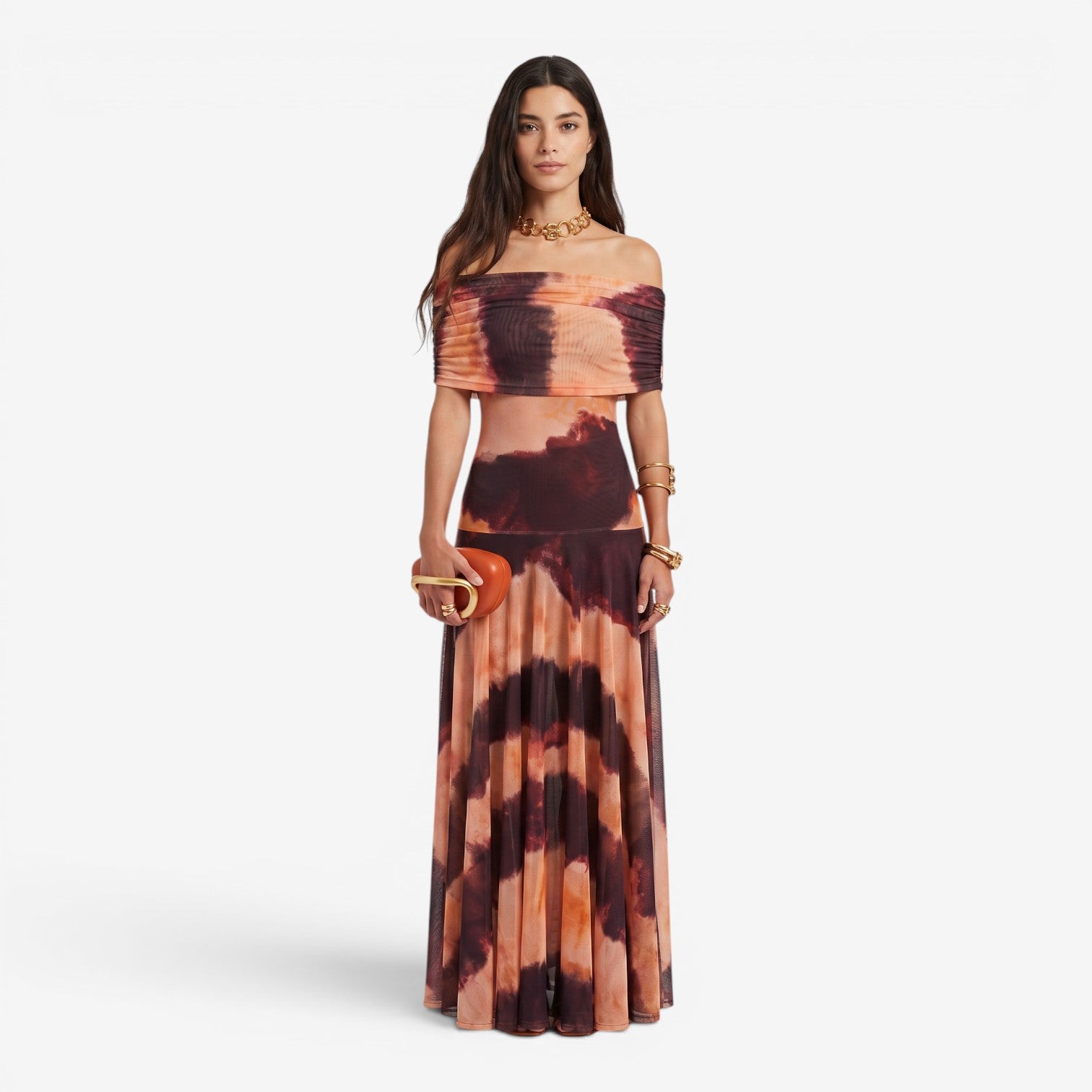 Vestido Floral de Cintura Alta para Mujer