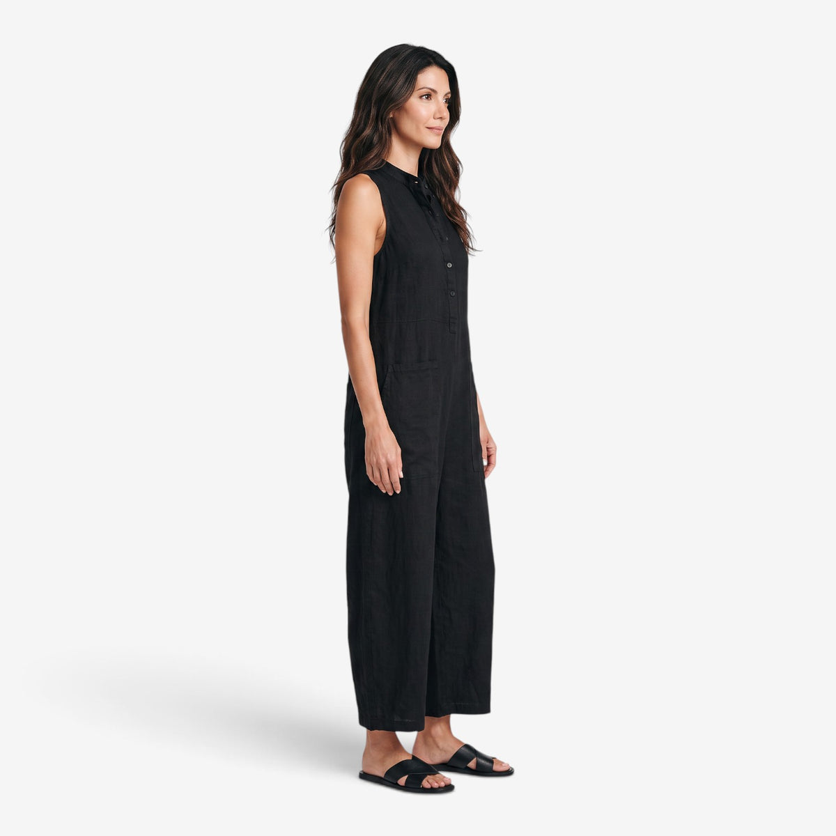 Mono Largo de Lino sin Mangas para Mujer