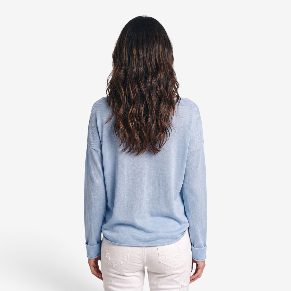 Jersey Ligero de Cuello Amplio para Mujer