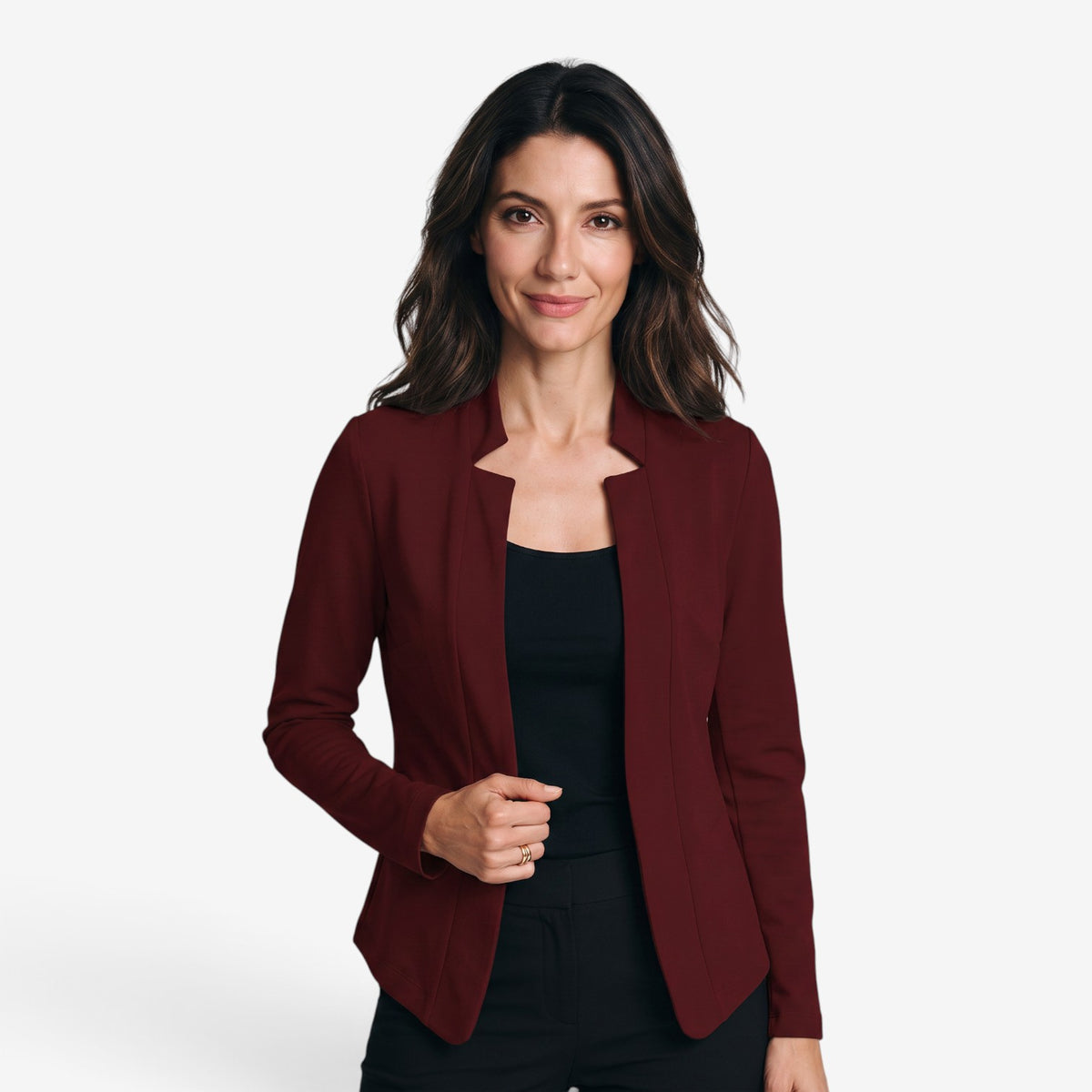Blazer Entallada de Manga Larga para Mujer