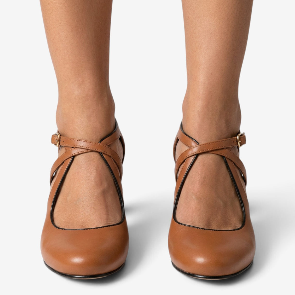 Zapatos de Tacón con Correas Cruzadas para Mujer