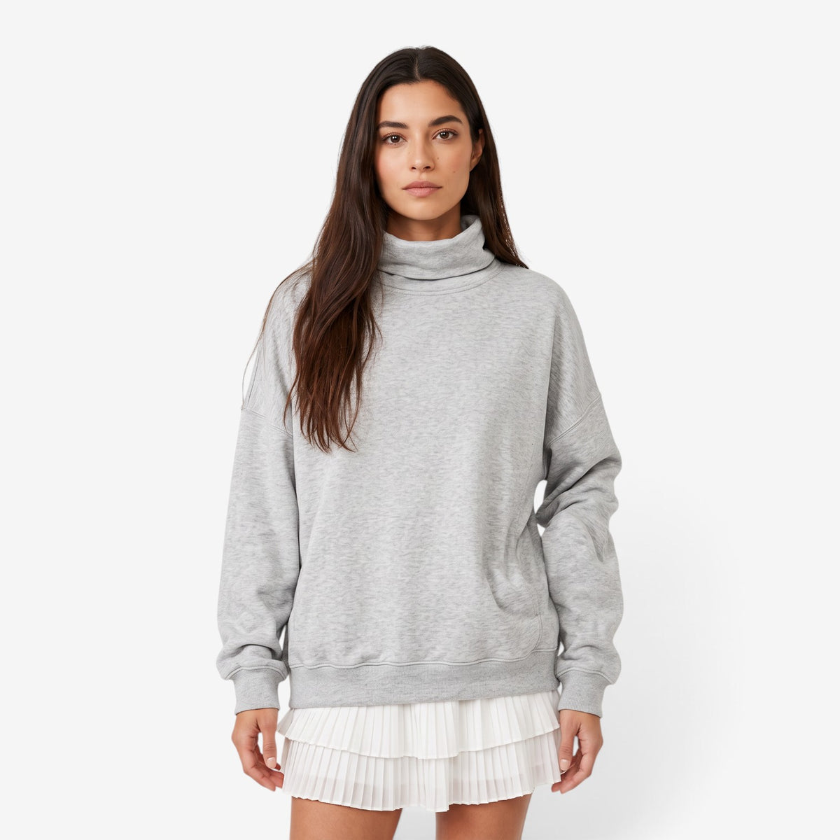 Sudadera Oversize con Cuello Alto para Mujer