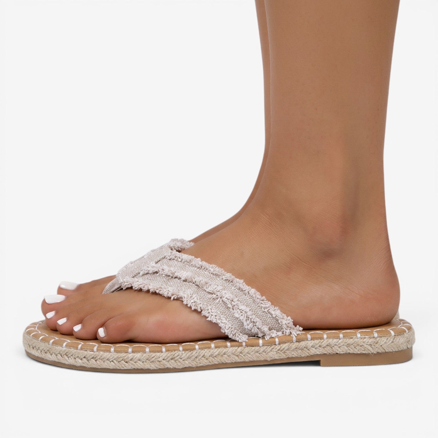 Sandalias de Dedo de Lona para Mujer
