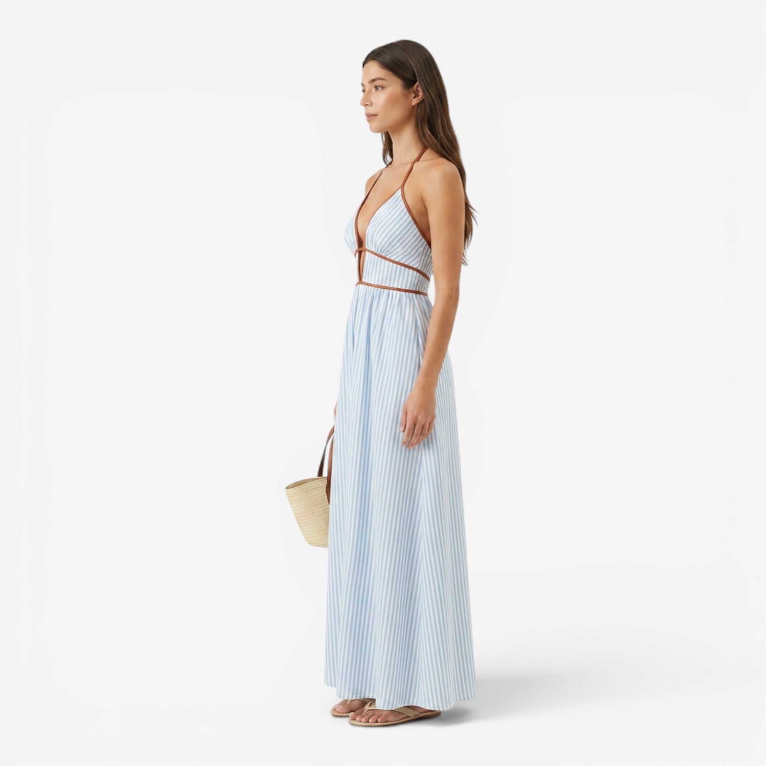 Vestido Asimétrico Halter Elegante