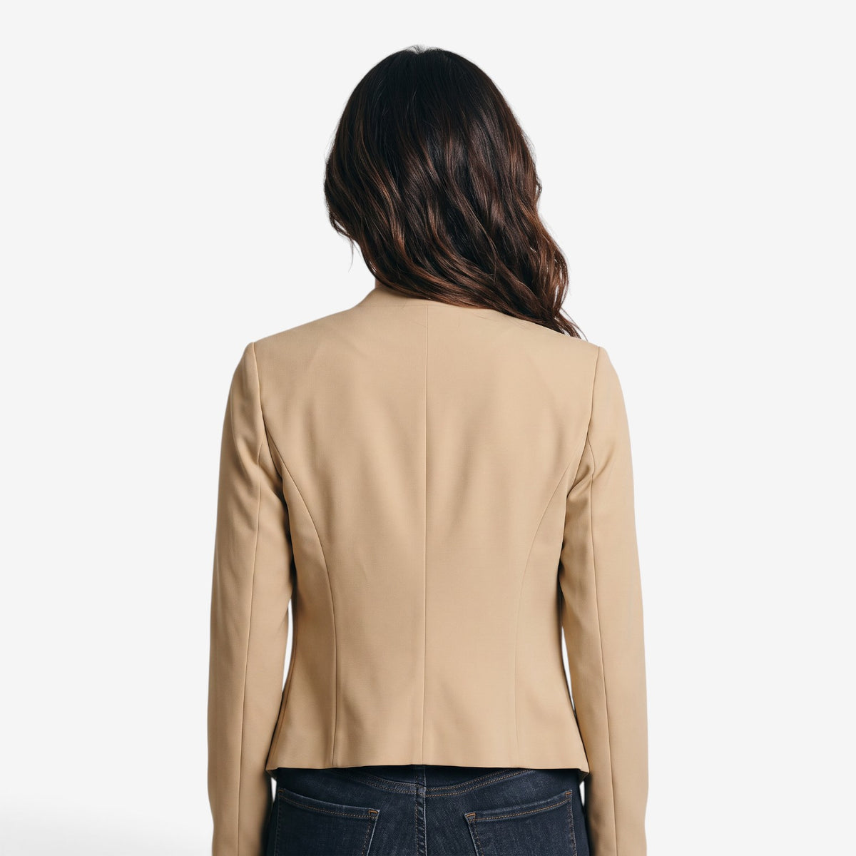Blazer Entallada de Manga Larga para Mujer