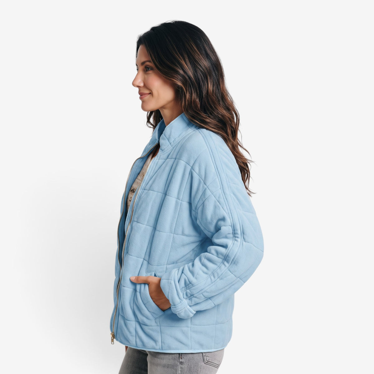 Chaqueta Acolchada con Cremallera para Mujer