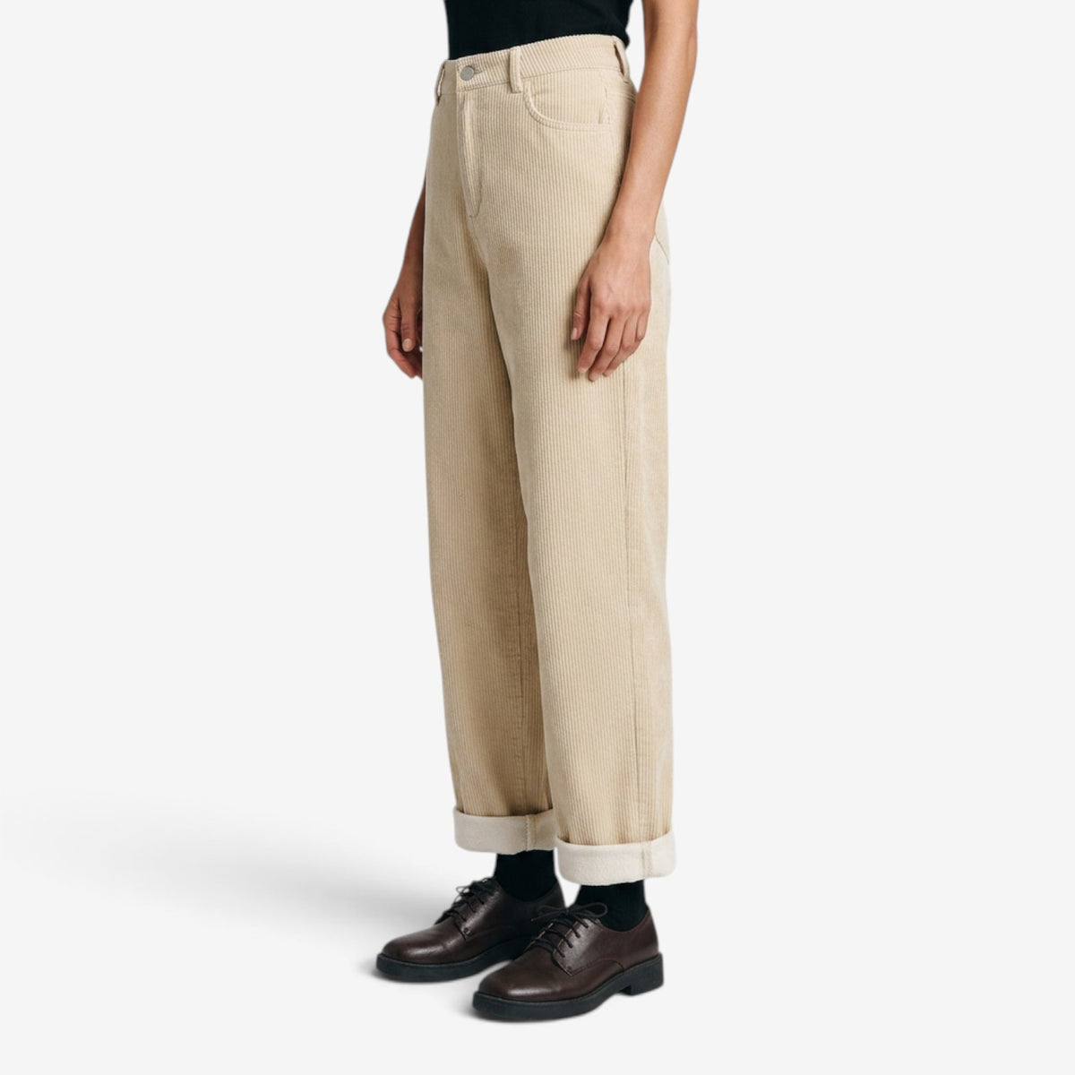 Pantalón de Pana de Pierna Ancha para Mujer