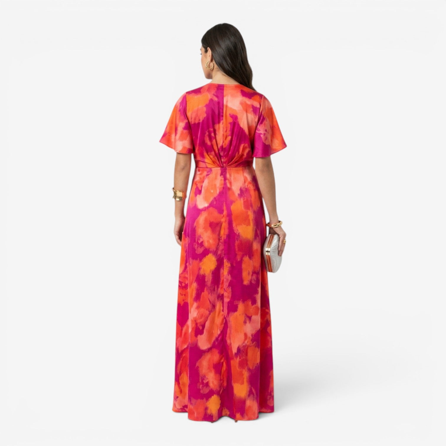 Vestido Floral con Cuello en V
