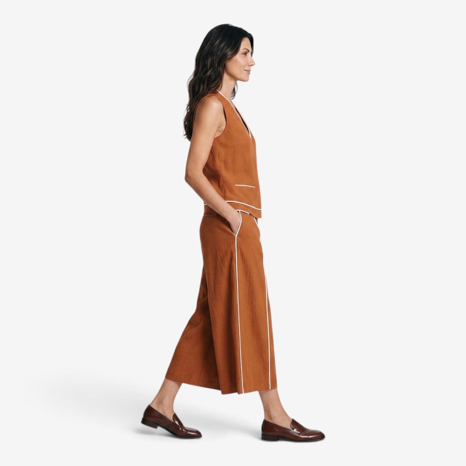 Conjunto Capri con Top sin Mangas para Mujer