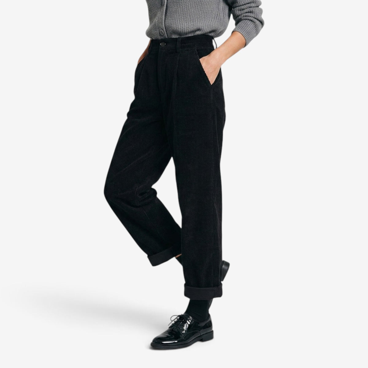Pantalón de Pana de Pierna Ancha para Mujer
