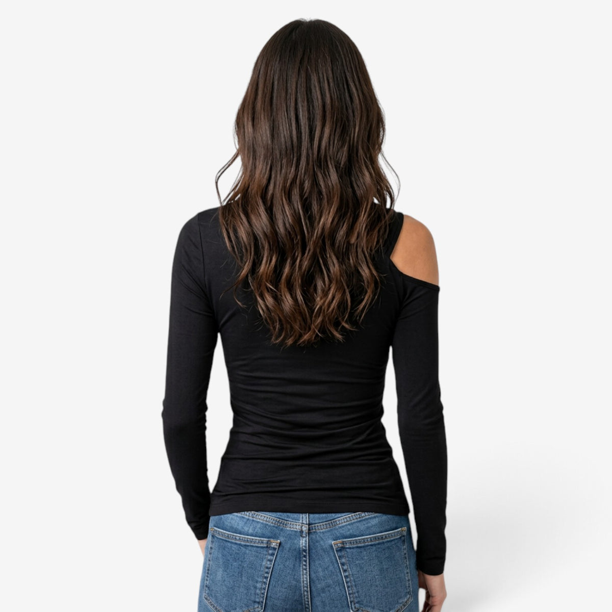 Top Asimétrico con Detalle Metálico para Mujer