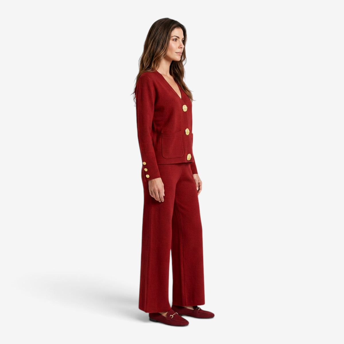 Conjunto de Punto con Cárdigan para Mujer