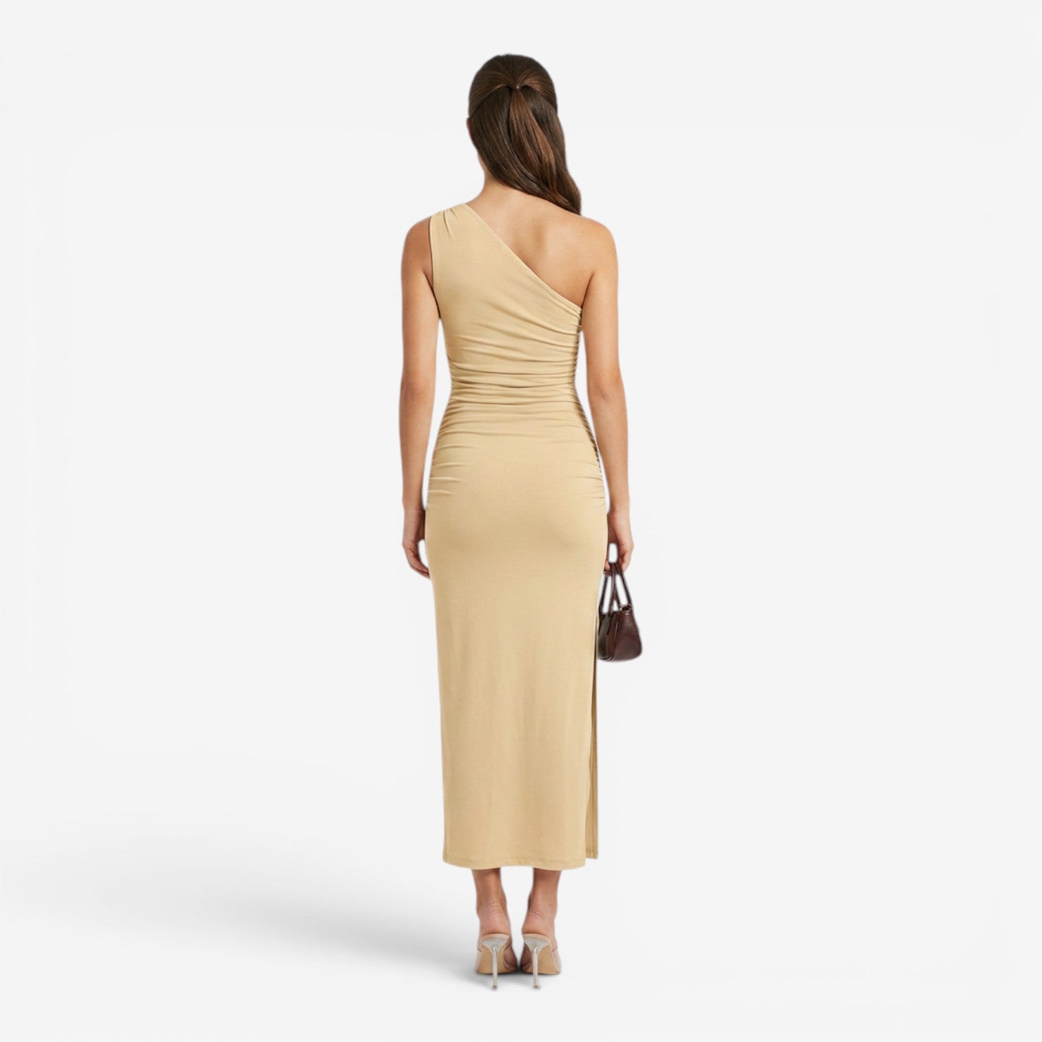 Vestido Largo de Un Hombro para Mujer