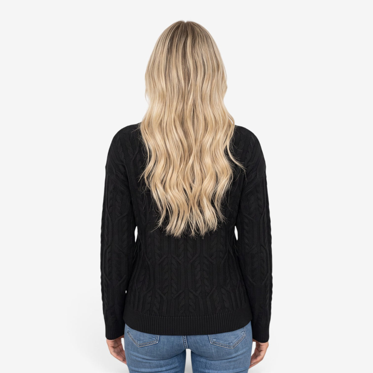 Jersey de Punto de Cuello Redondo para Mujer