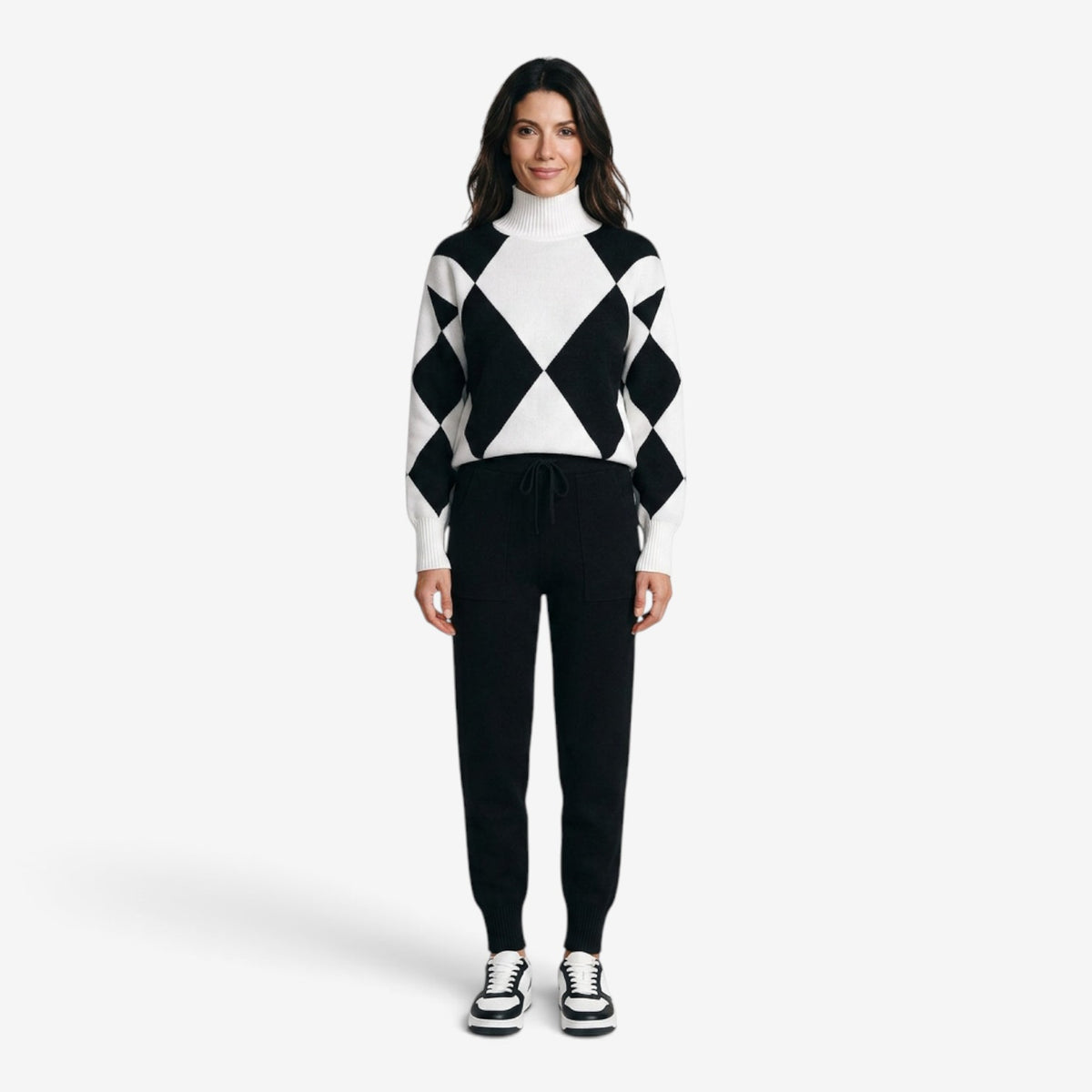 Conjunto Aria con Jersey de Rombos para Mujer