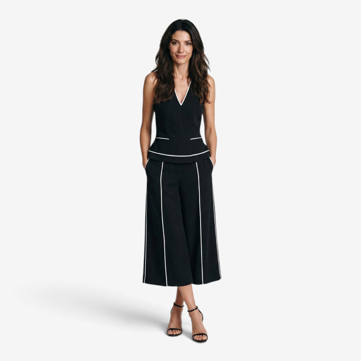 Conjunto Capri con Top sin Mangas para Mujer