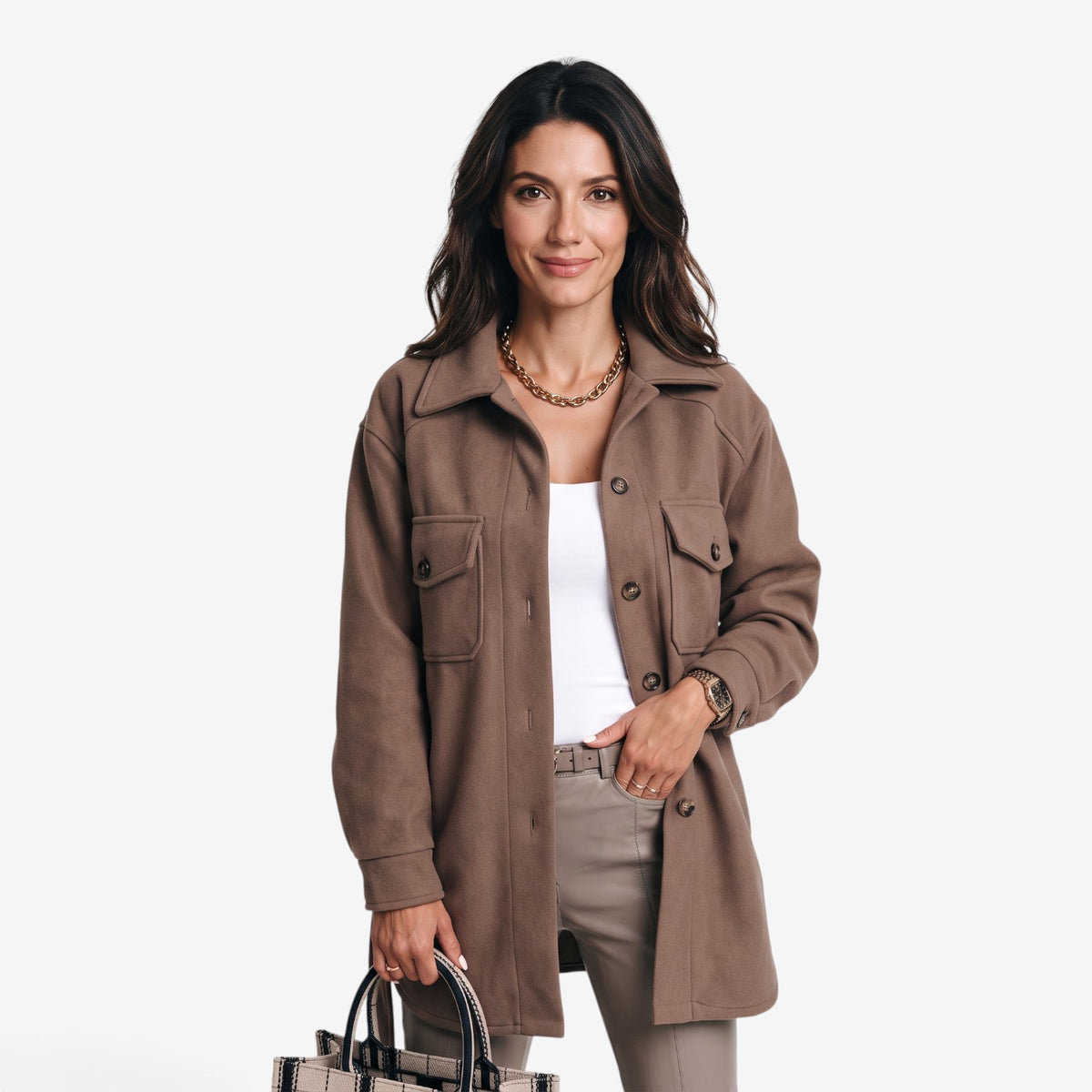 Chaqueta Casual con Botones para Mujer