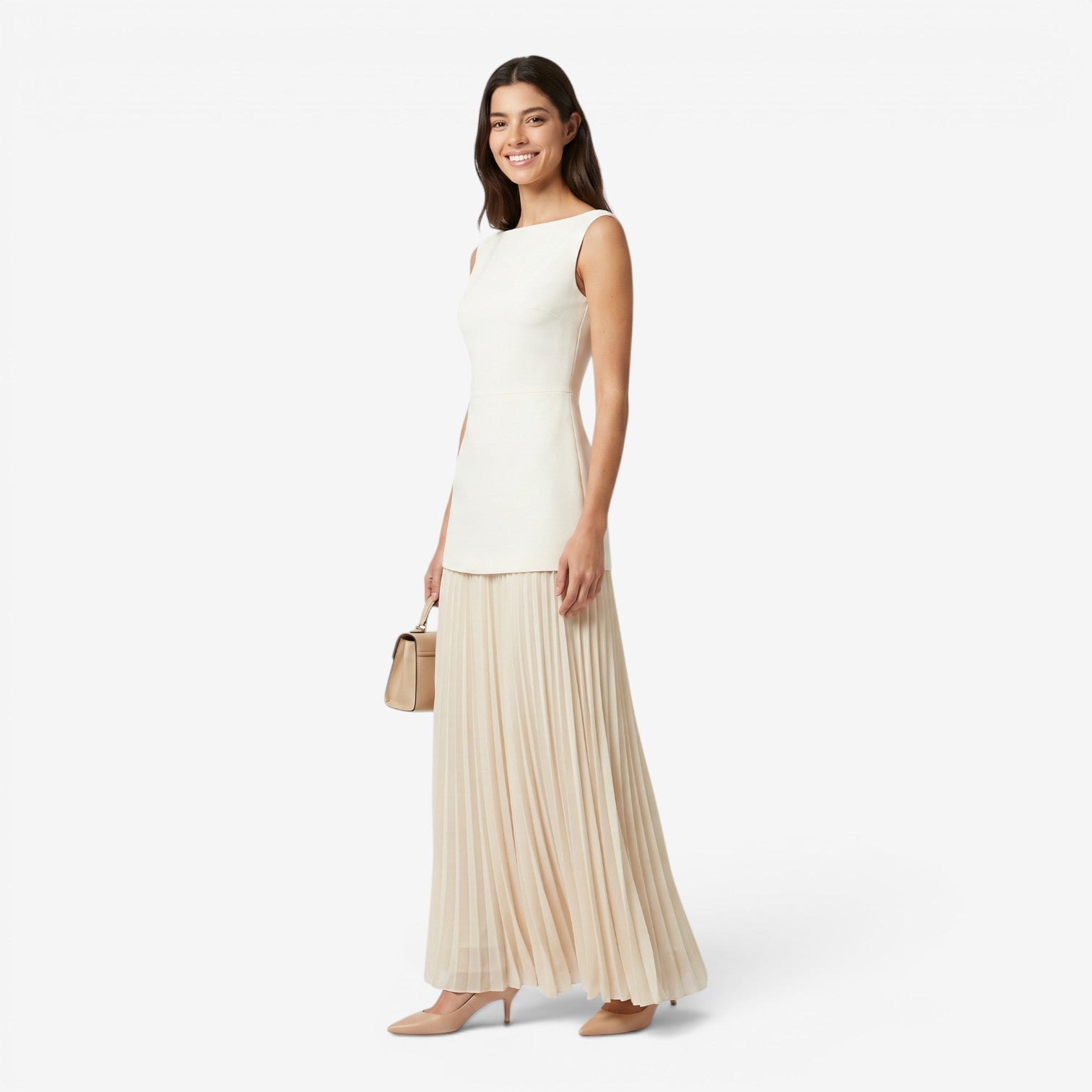 Vestido Ajustado de Punto sin Mangas para Mujer