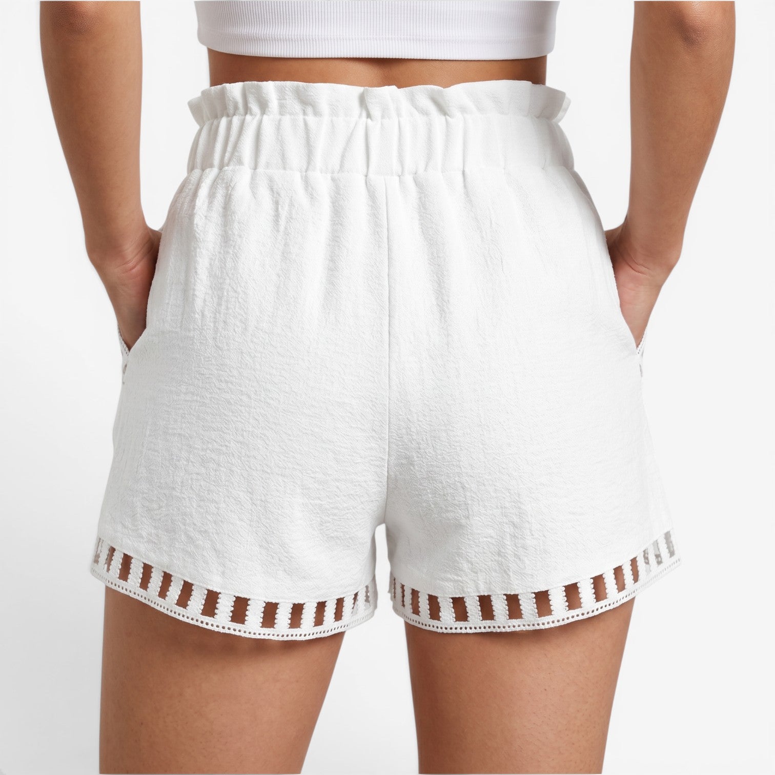 Shorts de Algodón y Lino para Mujer