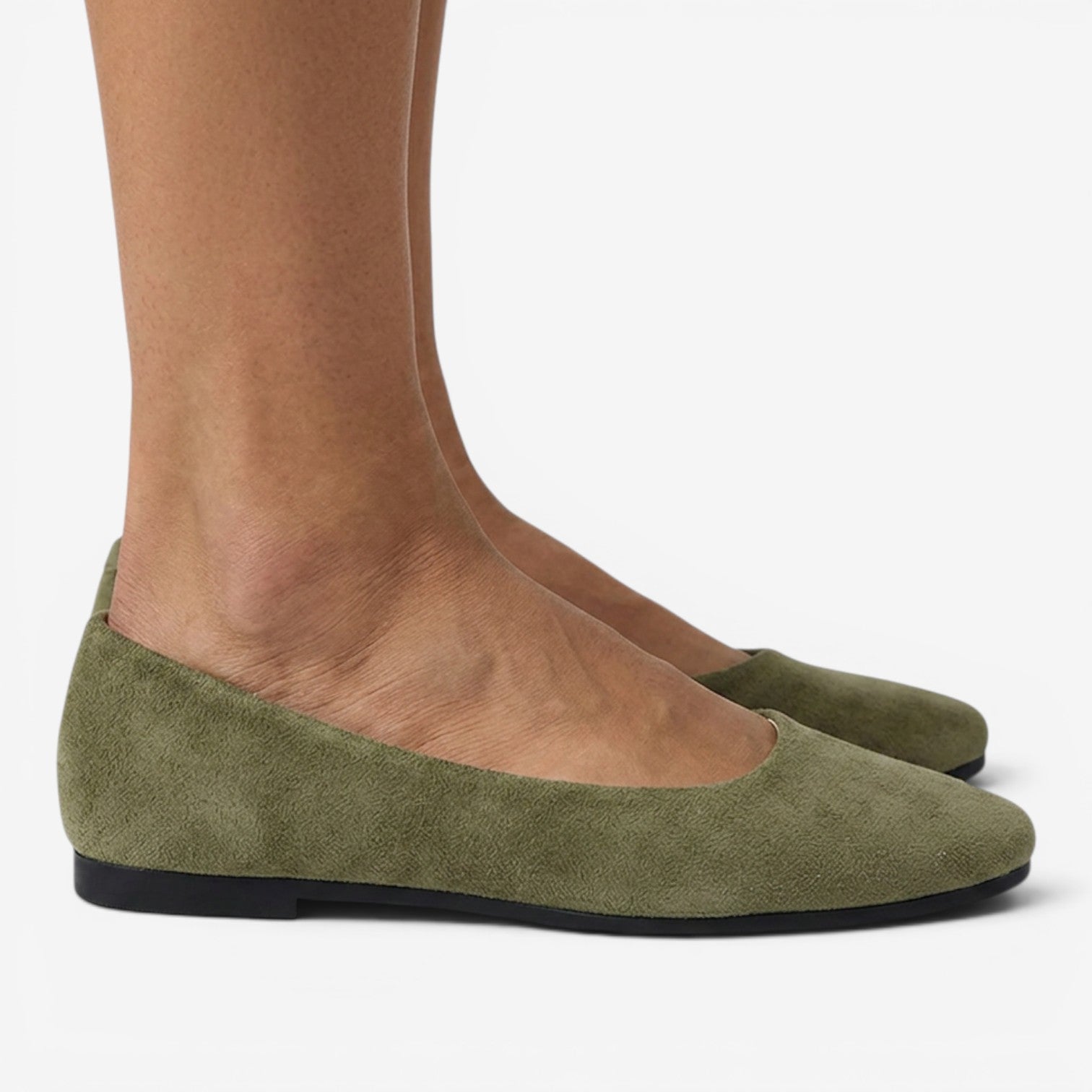 Mocasines de Ante con Punta Cuadrada para Mujer